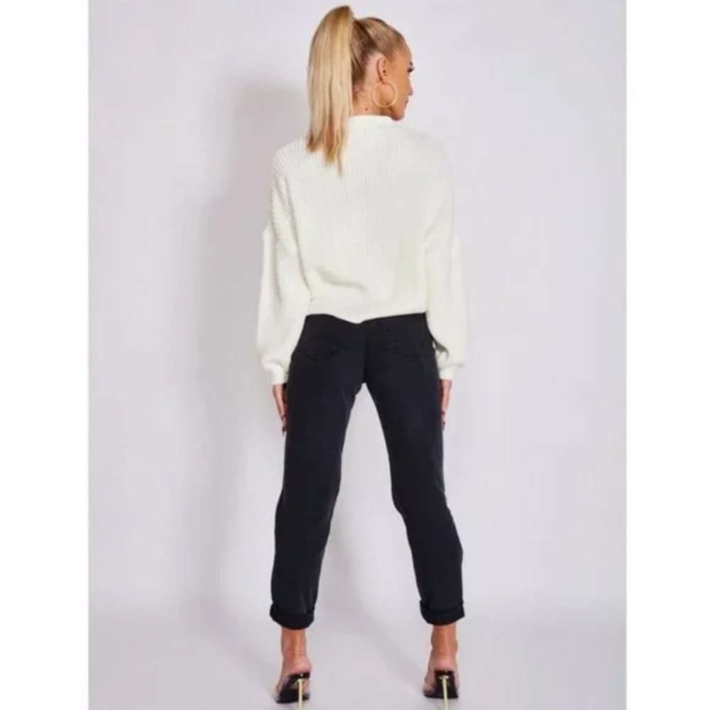 Knitted Long Sleeve V-Neck Loose Fit Cardigan Sweater - Picture 6 of 14